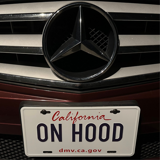 On Hood License Plate